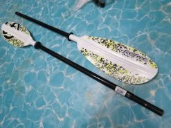 Doppelpaddel Glasschaft Lime Camo - Feelfree