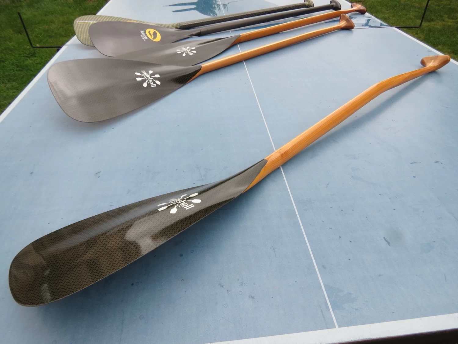 Leader Double Bent, Bentschaft Carbon-Holz Paddel - Mitchell