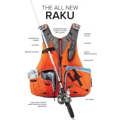 Raku Orange Angler Kajak Weste - NRS